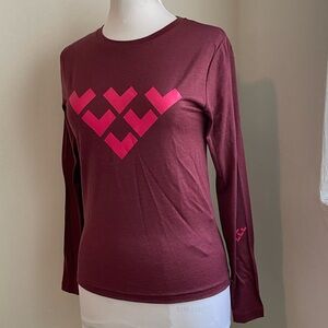 New! Black Crows Chevron Base Layer Long-sleeve crew neck Shirt XS Burgundy